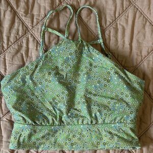 BuffBunny Green Floral Crop Top